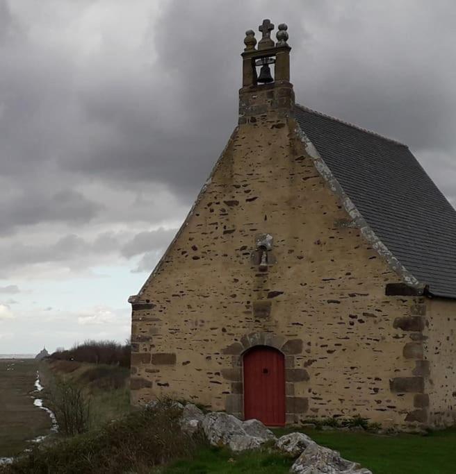 Vue Mer Pour Une Escale En Baie Du Mt-St-Michel Cherrueix Buitenkant foto